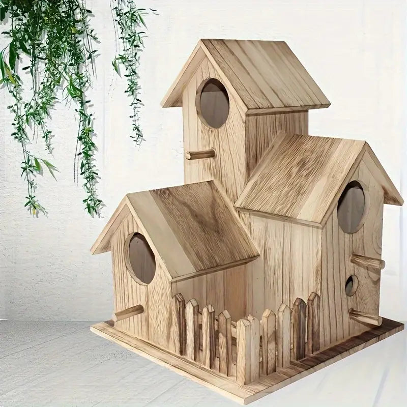 Lovely Bird's Nest - Villa Style Wooden Birdhouse-4